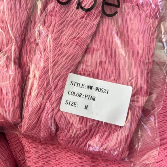 Naked Wardrobe Pink One Shoulder Swim One Piece - Picture 3 of 3